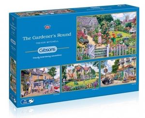 The Gardener's Round Puzzel 4x 500 Stukjes