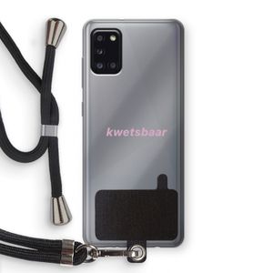 kwetsbaar: Samsung Galaxy A31 Transparant Hoesje met koord