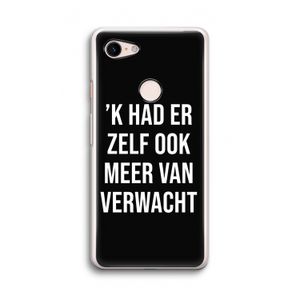 Meer verwacht - Zwart: Google Pixel 3 Transparant Hoesje