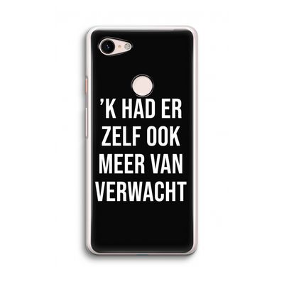 Meer verwacht - Zwart: Google Pixel 3 Transparant Hoesje