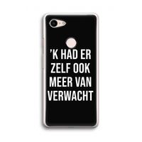 Meer verwacht - Zwart: Google Pixel 3 Transparant Hoesje