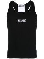 Moschino logo-embroidered tank top - Noir