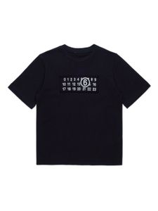 MM6 Maison Margiela Kids t-shirt en coton à motif signature - Noir