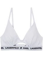 Karl Lagerfeld soutien-gorge à bande logo - Blanc - thumbnail