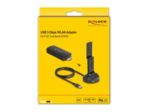 DeLOCK Wi-Fi 6E Dual Band WLAN USB Adapter AX3000 wlan adapter
