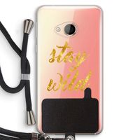 Stay wild: HTC U Play Transparant Hoesje met koord