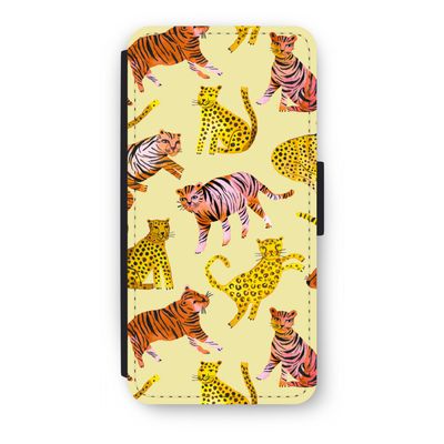 Cute Tigers and Leopards: iPhone SE 2020 Flip Hoesje