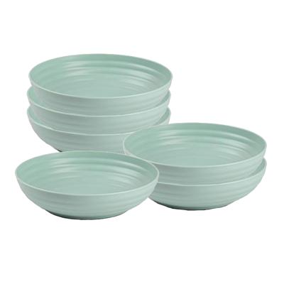 Plasticforte Soepkommen - 6x - D22 x H5.5 cm - groen - kunststof - onbreekbaar - servies
