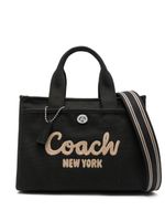 Coach sac porté épaule à logo brodé - Noir