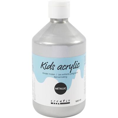 A-color Acrylverf metallic, metallic, zilver, 500 ml/ 1 fles