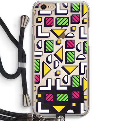 8-bit N°4: iPhone 6 / 6S Transparant Hoesje met koord