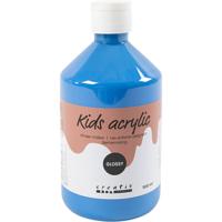 Creativ Company Acrylverf glossy, primair blauw, 500 ml/ 1 fles