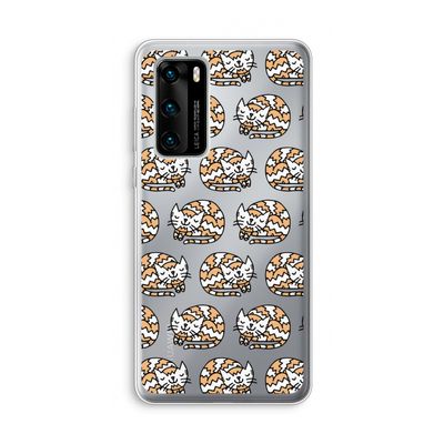 Slapende poes: Huawei P40 Transparant Hoesje