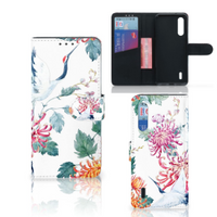 Xiaomi Mi 9 Lite Telefoonhoesje met Pasjes Bird Flowers - thumbnail