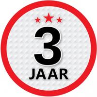 3 jaar leeftijd sticker - rond - Dia 15 cm - 3 jaar verjaardag - jubileum - leeftijd versiering