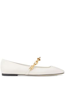 Jimmy Choo ballerines Diamond Tilda en cuir - Blanc