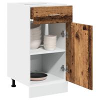 Onderkast met lade 40x46x81,5 cm bewerkt hout oud houtkleurig