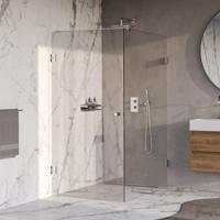 Brauer Void - Carving Douchecabine met Draaideur - Helder Glas - 90x140x200 cm - incl. Glascoating - Chroom