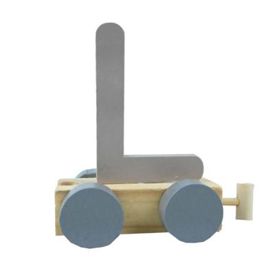JeP kids houten treinletter L-zand