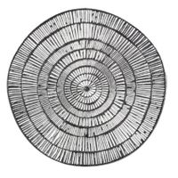 Ronde Placemats metallic zilver look diameter 38 cm - thumbnail