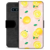 Samsung Galaxy S10 Premium Portemonnee Hoesje - Citroenpatroon