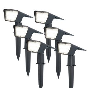 HOFTRONIC™ 6x Odessa LED Solar Tuinspot Prikspot 6000K daglicht wit IP65 waterdicht