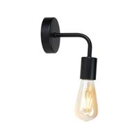 Ostaria Wandlamp - zwart - metaal - industrieel - E27 - binnen / woonkamer