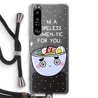 I'm A Hopeless Ramen-Tic For You: Sony Xperia 1 III Transparant Hoesje met koord