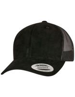 Flexfit FX6606SU Suede Leather Trucker Cap - Black - One Size - thumbnail