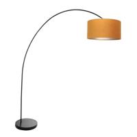 Steinhauer BooglampSolva zwart met oranje kap - 3896ZW