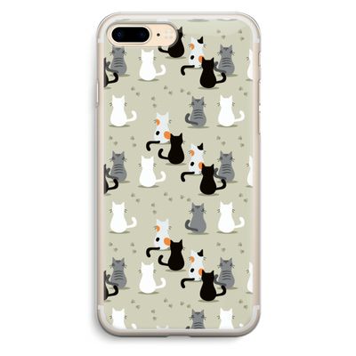 Katten: iPhone 7 Plus Transparant Hoesje