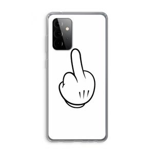 Middle finger white: Samsung Galaxy A72 Transparant Hoesje