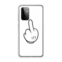 Middle finger white: Samsung Galaxy A72 Transparant Hoesje