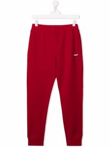 Emporio Armani Kids pantalon de jogging à logo imprimé - Rouge