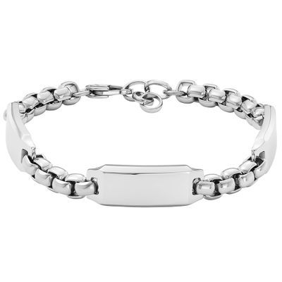 Fossil JF04400040 Armband Drew staal-zirconia zilverkleurig 22,5 cm