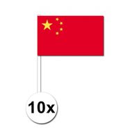 10 zwaaivlaggetjes China 12 x 24 cm - thumbnail