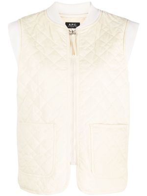 A.P.C. gilet Elea à design matelassé - Tons neutres