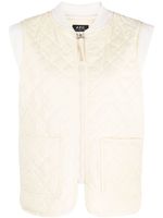 A.P.C. gilet Elea à design matelassé - Tons neutres