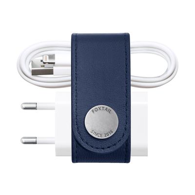 Foxtail - Leren iPhone Organizer - Navy