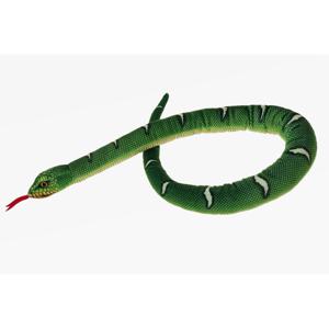 Cornelissen Knuffeldier Python slang - zachte pluche stof - premium knuffels - groen - 100 cm   -
