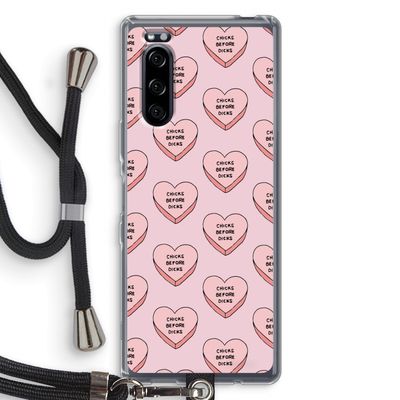 Chicks before dicks: Sony Xperia 5 Transparant Hoesje met koord