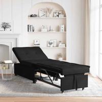 Slaapbank Zwart 194 x 67 x 37 cm Stof