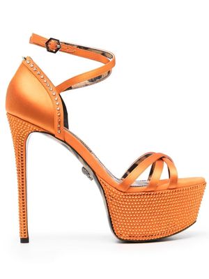 Philipp Plein sandales à plateforme à ornements - Orange