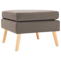 Voetenbank stof taupe