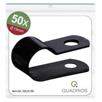 Quadrios 22CA159 Bevestigingsklem Schroefbaar 22CA159 Bundel-Ø (bereik) 19 mm (max) Zwart 1 set(s)