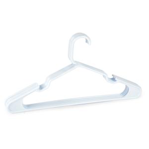 Kledinghangers set - 20x stuks - wit- kunststof - 42 x 23 cm - kledingkast hangers/kleerhangers