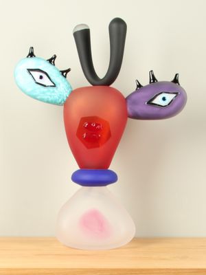 Modern glasobject Cactus, 69 cm