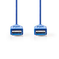 Nedis ccgp61000bu20 usb 3.0-kabel a male - a male 2,0 m blauw - thumbnail