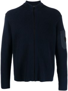 Woolrich cardigan nervurée à fermeture zippée - Bleu