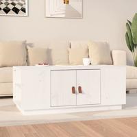 Salontafel 100x50x41 cm massief grenenhout wit - thumbnail